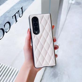 Калъф Като Кожа Ромб Samsung Z Fold 6 / Бежов /