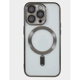 Калъф силикон X-Level MagSafe Dazzling /Сива рамка/ за iPhone 16 6.1