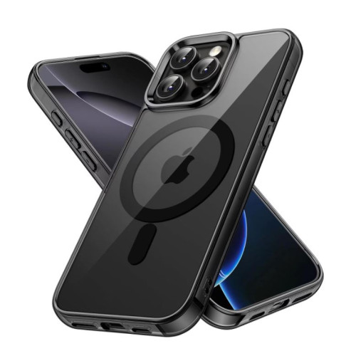 Калъф X-Level MagSafe Crystal Clear /Черен/ за iPhone 16 Pro 6.3