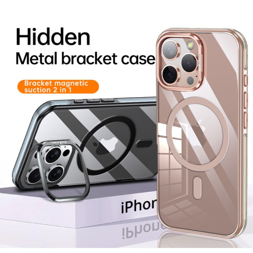 Калъф PVC Wlons Shield Magsafe / стойка на камера / Черна рамка / за Huawei Pura 70 Pro