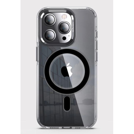 Калъф PVC Wlons Anti-Yellowing MagSafe / Черен-прозрачен / за Huawei Pura 70 Pro