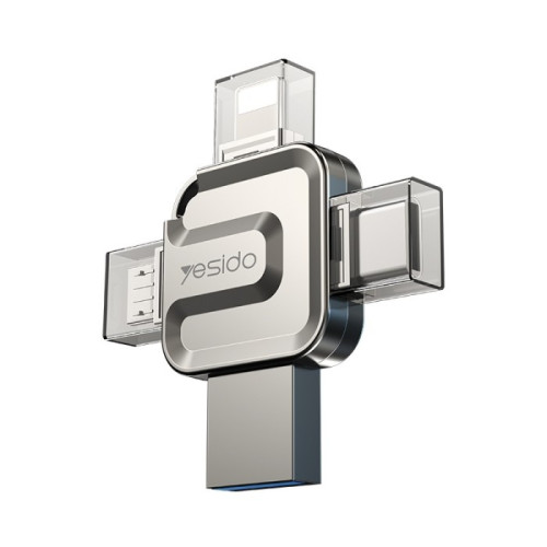 USB + Type-C + Micro + Lightning Yesido FL15 Flash памет 16GB USB 3.0