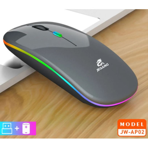 Wireless Мишка JW-AP02 + RGB LED / Черен /