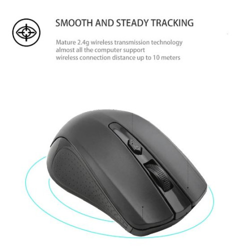 Wireless Мишка JW-209 2.4G / Черен /