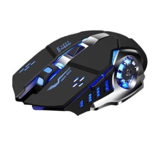 Wireless Rechargeable Gaming Мишка JW-220 + RGB LED / Черен /