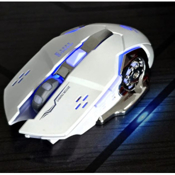 Wireless Rechargeable Gaming Мишка JW-220 + RGB LED / Бял / Wireless Rechargeable Gaming Мишка JW-220 + RGB LED / Бял /
