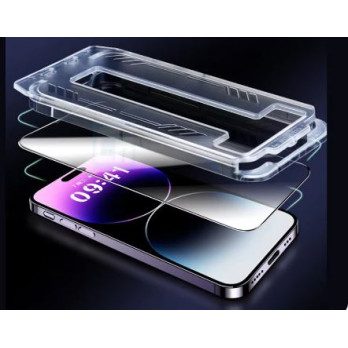 Стъклен screen protector Easy Stick с монтажна рамка за Samsung Galaxy S22 / S23 / Черен /