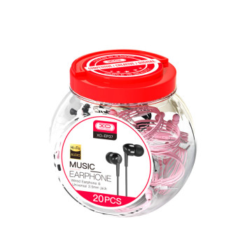 BOX 20 pcs. Handsfree AUX 3.5mm - XO - EP37 /Бял/Черен/Зелен/Розов MIX