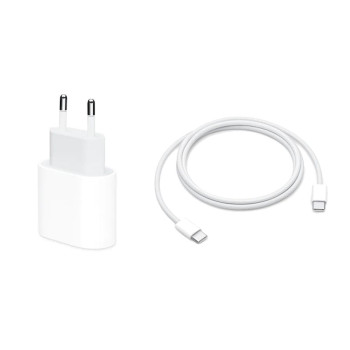 PREMIUM Зарядно/Адаптер 35W PD 220V + PD кабел Type-C - Type-C / Бял / PREMIUM Зарядно/Адаптер 35W PD 220V + PD кабел Type-C - Type-C / Бял /