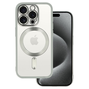Калъф силикон Metallic MagSafe / Сребърна рамка / за Samsung S24 Ultra Калъф силикон Metallic MagSafe / Сребърна рамка / за Samsung S24 Ultra