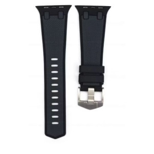 Coteci силиконова каишка W127 за Apple Watch 42/44/45/49 /Черен-Сив/