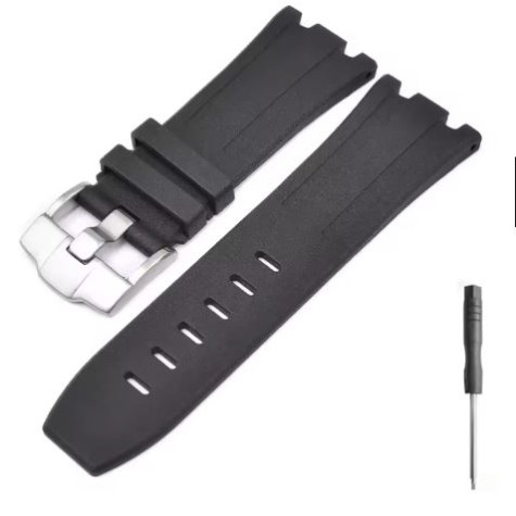 Coteci силиконова каишка W123 AP за Apple Watch 42/44/45/49 /Сребърен-Черен/
