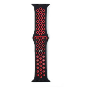 Coteci силиконова спортна каишка W43 за Smart Watch 20mm / Huawei GT, Samsung Gear и др. / Черен-Червен /