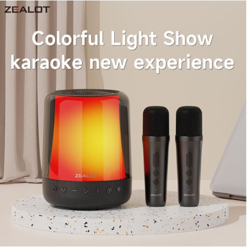 Bluetooth Тон Колона + Караоке система Zealot S66M /Черен/ 20W