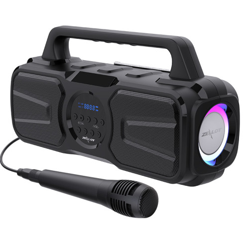 Bluetooth Тон Колона Zealot P2+микрофон и FM Радио /Черен/ 40W