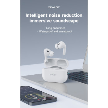 Bluetooth Handsfree Wireless Zealot-L2 /Бял/ Bluetooth Handsfree Wireless Zealot-L2 /Бял/