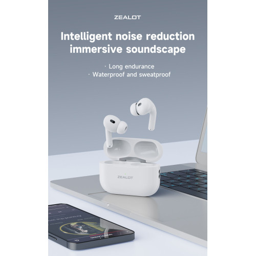 Bluetooth Handsfree Wireless Zealot-L2 /Бял/
