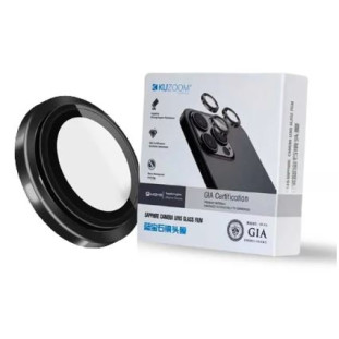 Камера протектор KUZOOM SAPPHIRE LENS за iPhone 16 / 16 Plus / Черен /