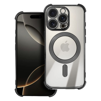 Калъф силикон Electro AntiShock MagSafe / Черна рамка / за iPhone 16 Pro Max 6.9 Калъф силикон Electro AntiShock MagSafe / Черна рамка / за iPhone 16 Pro Max 6.9