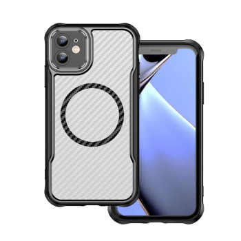 Калъф Defender Carbon MagSafe / Черен / за Samsung S25 Ultra