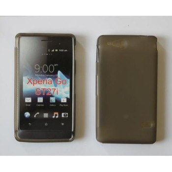 Калъф за SONY ST27i Xperia Go - силиконов гръ