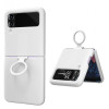 Z15 Silicone case+Пръстен за Samsung Z Flip 5 от 2 части - Бял