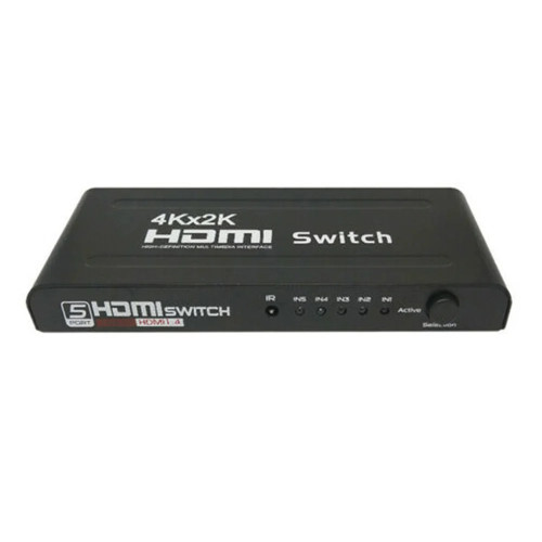 HDMI Сплитер 1 към 5 UHD 4K 60HZ с IR Дистанционно – 5 Входа към 1 Изход, HDMI