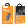 HOCO Z57A Зарядно за кола USB+USB-C PD30W + QC3.0 30W - Type-C към Type-C