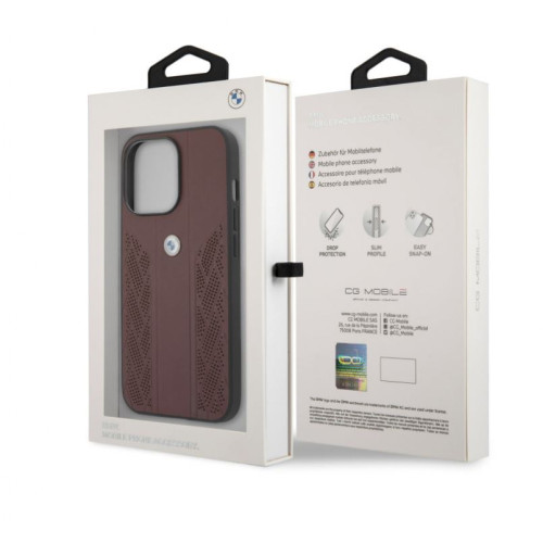 1870 BMW Hardcase iPhone 13 Pro - Perforated Curve - Red