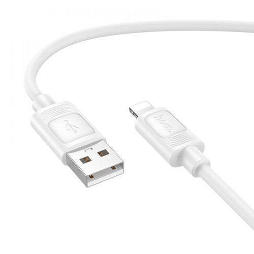 HOCO кабел X122 2.4A USB към Lightning (1M) - Бял HOCO кабел X122 2.4A USB към Lightning (1M) - Бял