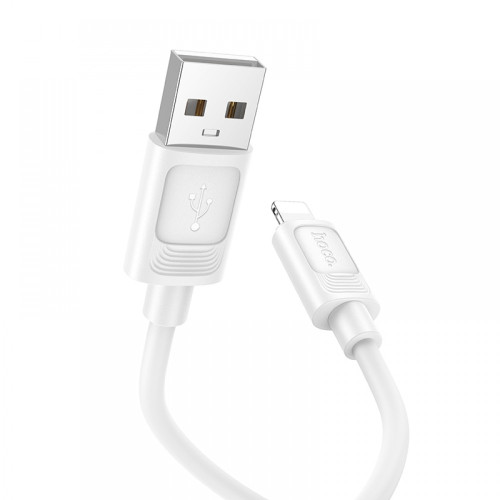 HOCO кабел X122 2.4A USB към Lightning (1M) - Бял HOCO кабел X122 2.4A USB към Lightning (1M) - Бял