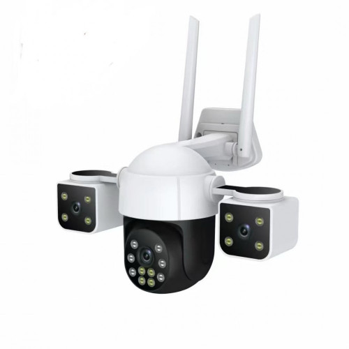 V380-A10 ТРОЙНА IP Камера ( APP:V380PRO) Въртяща водоустойчива WiFi камера с 3 обектива