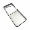 D75 Калъф с камъни за Samsung Z Flip 7 от 2 части - Светло Сив