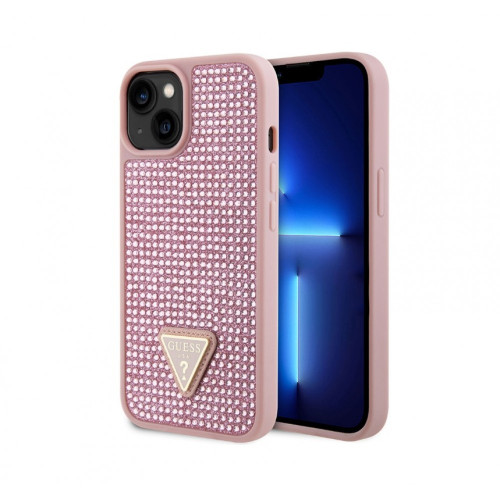 1070 Guess Galaxy S24 Plus Back cover case - Rhinestone Triangle - Pink