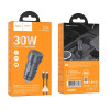 HOCO Z57A Зарядно за кола USB+USB-C PD30W + QC3.0 30W - Type-C към Lightning