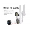 IP Камера Q135 3MP 1080P ( APP:V380PRO ) HD 360 градуса с микрофон и високоговорител и LED светлина