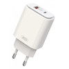 XO-L90A 20W PD Зарядно с изх. USB-C+USB PD-20W+QC18W - Type-C към Lightning