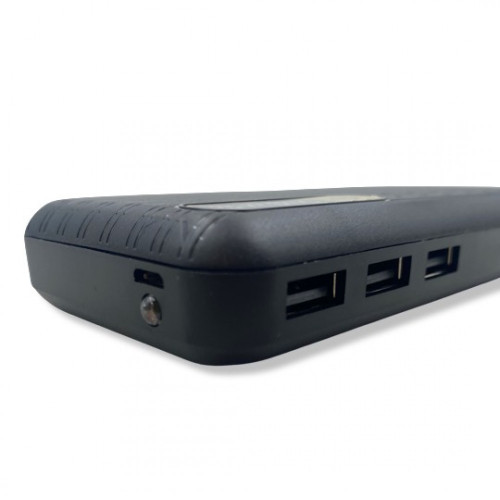 Външна батерия за зареждане PB-30с 3 изхода USB 15,000mAh - Черен