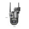 SC03 ( APP:V380PRO ) 1080P IP+4G SIM+LAN 300W Камера 3.0MP 3.6mm Външна/Вътрешна охранителна камера