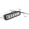 Външни светлини OH-821 жълти за кола или камион DC12-24V 6LEDs 18W 6-инчова работна светлина