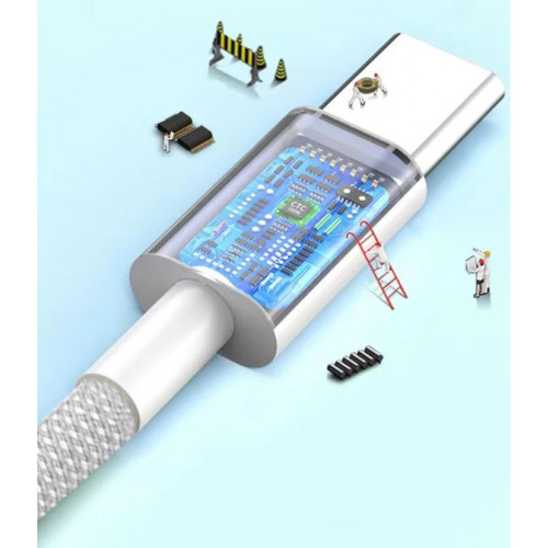 USB Кабел 2В1 60W iPhone USB-C към USB-C и LIGHTNING