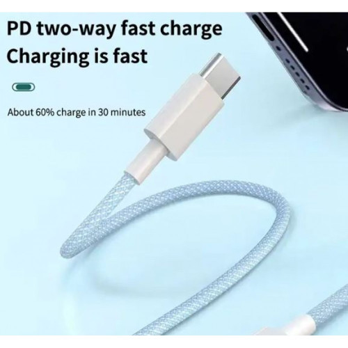 USB Кабел 2В1 60W iPhone USB-C към USB-C и LIGHTNING