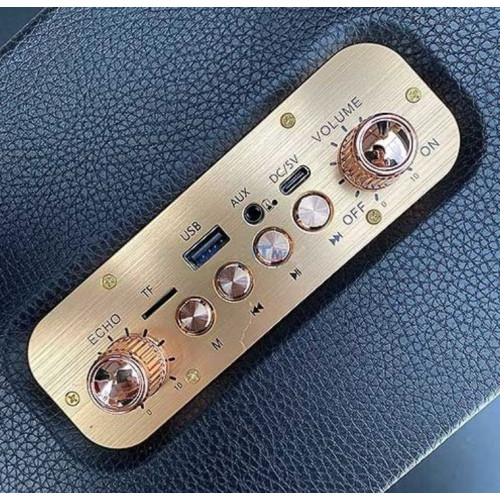 Портативна Караоке Система M4202+ с 2 Микрофона - Черен