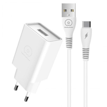 WUW T82 2.1A Зарядно с кабел USB към Type-C 1M