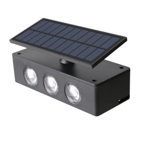 Двупосочна соларна LED лампа FC-004 с регулируем панел – 6 LED, 1200 mAh, 26 см