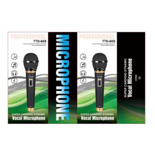 TTD-60S Професионален Жичен Микрофон 6.5mm. TTD-60S Професионален Жичен Микрофон 6.5mm.