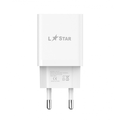L✮Star LS-15 2в1 15W USB порт+кабел USB към Micro USB