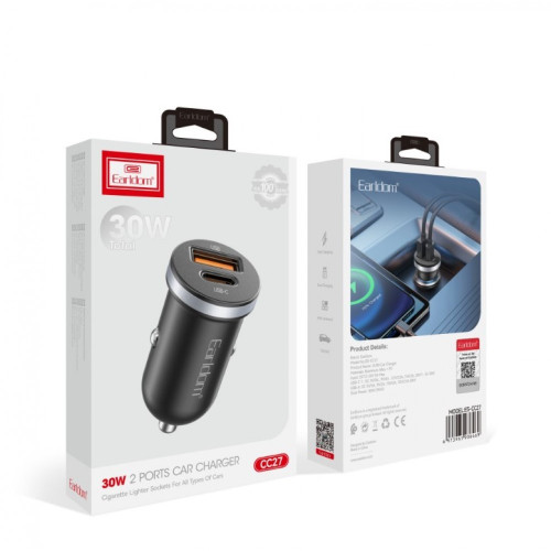 EARLDOM 12V CC27 Адаптер USB+USB-C 30W