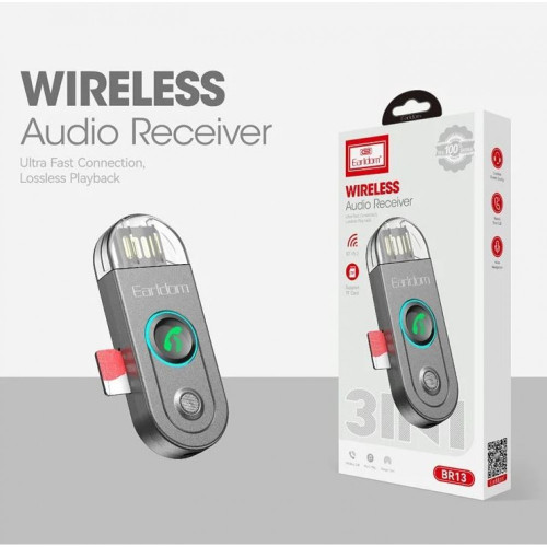 EARLDOM ET-BR13 Bluetooth 5.3 аудио приемник 3.5 mm Aux приемник Стерео Говорете