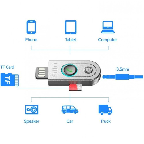 EARLDOM ET-BR13 Bluetooth 5.3 аудио приемник 3.5 mm Aux приемник Стерео Говорете